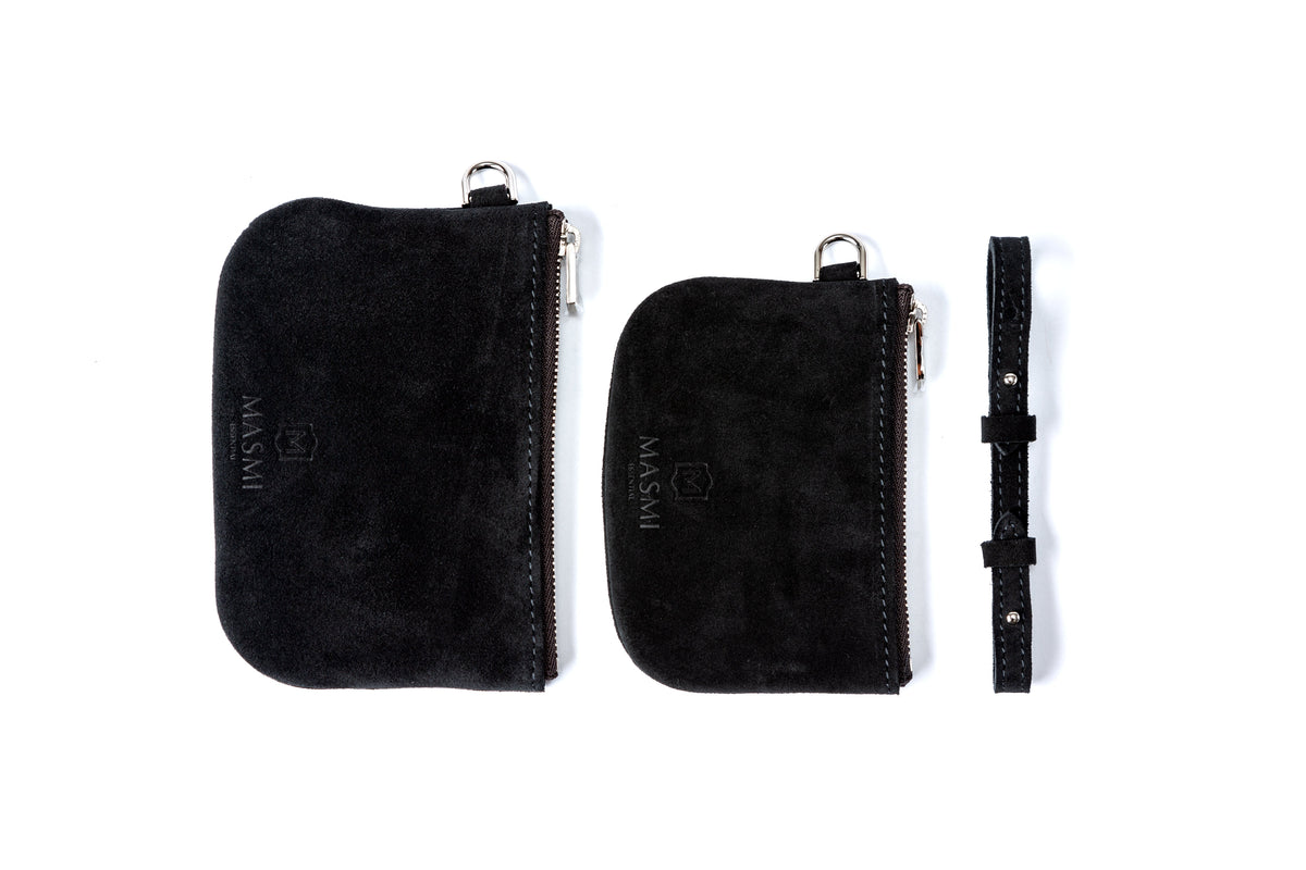Round feel Suede Pouch